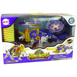 Dinobotok 2 az 1-ben Dinosaur Shotgun Purple Triceratops Shield