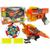 Dinobotok 2 az 1-ben Dinosaur Shotgun Orange Velociraptor Shield