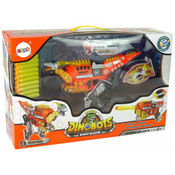 Dinobotok 2 az 1-ben Dinosaur Shotgun Orange Velociraptor Shield