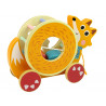 Fox, hogy húzza a kerekeket Wooden Blocks Sorter