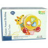Fox, hogy húzza a kerekeket Wooden Blocks Sorter