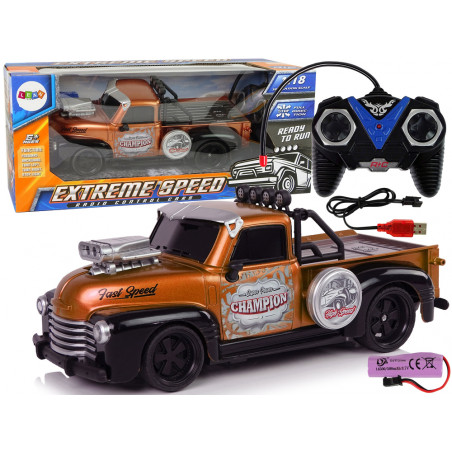 1:18 Barna pick-up távirányítós autó