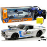 R/C Sports Car 1:16 Silver Blue Stripes Pilot