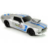 R/C Sports Car 1:16 Silver Blue Stripes Pilot
