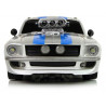 R/C Sports Car 1:16 Silver Blue Stripes Pilot