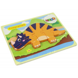 Fa kirakós dinoszauruszok Triceratops Ankylosaurus narancs