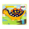Fa kirakós dinoszauruszok Triceratops Ankylosaurus narancs