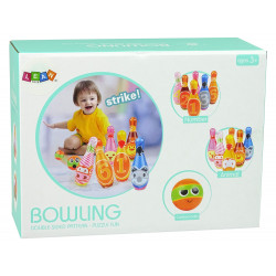 Puha bowling szett 6 részes színes számok golyó