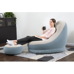Bestway 75053 felfújható fotel lábtartóval 122 x 94 x 81 cm
