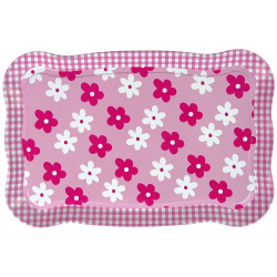 Fém Tea Service Virágtányér