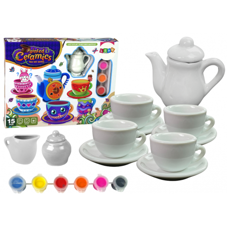 Kreatív teáskészlet DIY festékporcelán