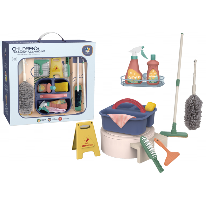 Tisztítókészlet 11 az 1-ben Vödör felmosó seprű ablaktisztító