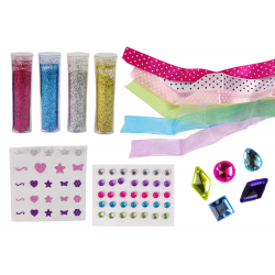 DIY Ékszerkészítő Kit Band Gyűrűk Brokát