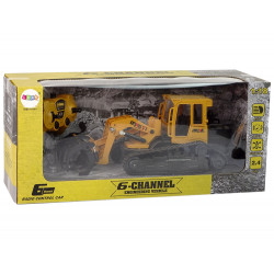 Építőipari Bulldozer Grabber 2.4GR/C lánctalpas kerekek 1:18