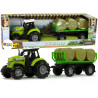 Traktor pótkocsival Bale Hay Sound Green