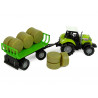 Traktor pótkocsival Bale Hay Sound Green