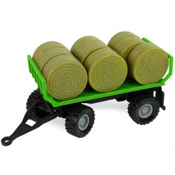 Traktor pótkocsival Bale Hay Sound Green