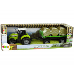 Traktor pótkocsival Bale Hay Sound Green