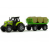 Traktor pótkocsival Bale Hay Sound Green