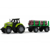 Green Tractor Trailer Logs Wood Farm Sound