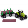 Green Tractor Trailer Logs Wood Farm Sound