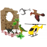 Nagy Jurassic dinoszauruszkészlet + járművek és kiegészítők