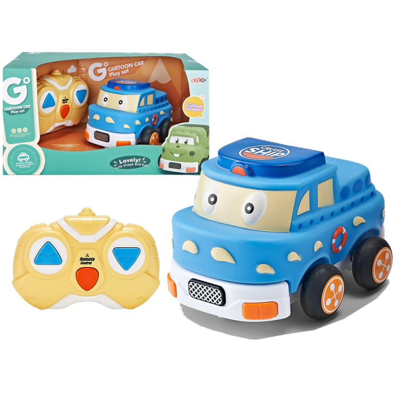 Blue Rubber Car R/C Yellow Pilot 2.4 G