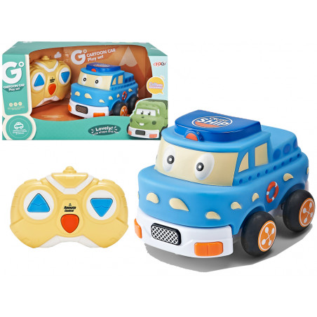 Blue Rubber Car R/C Yellow Pilot 2.4 G