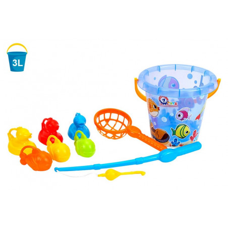 Horgászkészlet. Vödör. Rúd. Sandbox 7624