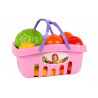 Zöldségek, gyümölcsök bevásárlókosár készlete, rózsaszín 5354