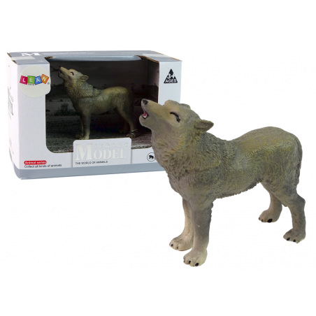 Wolf szürke állatfigura készlet