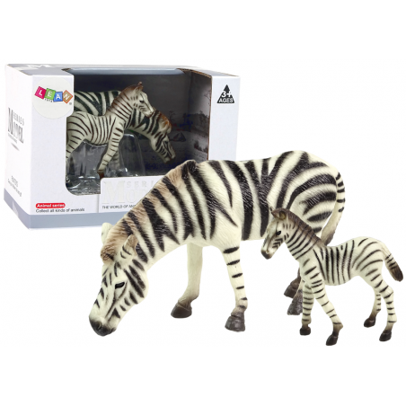 Zebra 2 db figurából álló készlet a világ fiatal állataival
