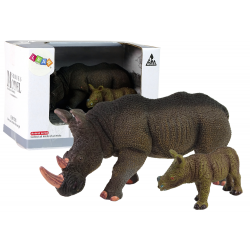 2 db-os figura szett Orrszarvú kölyökkel