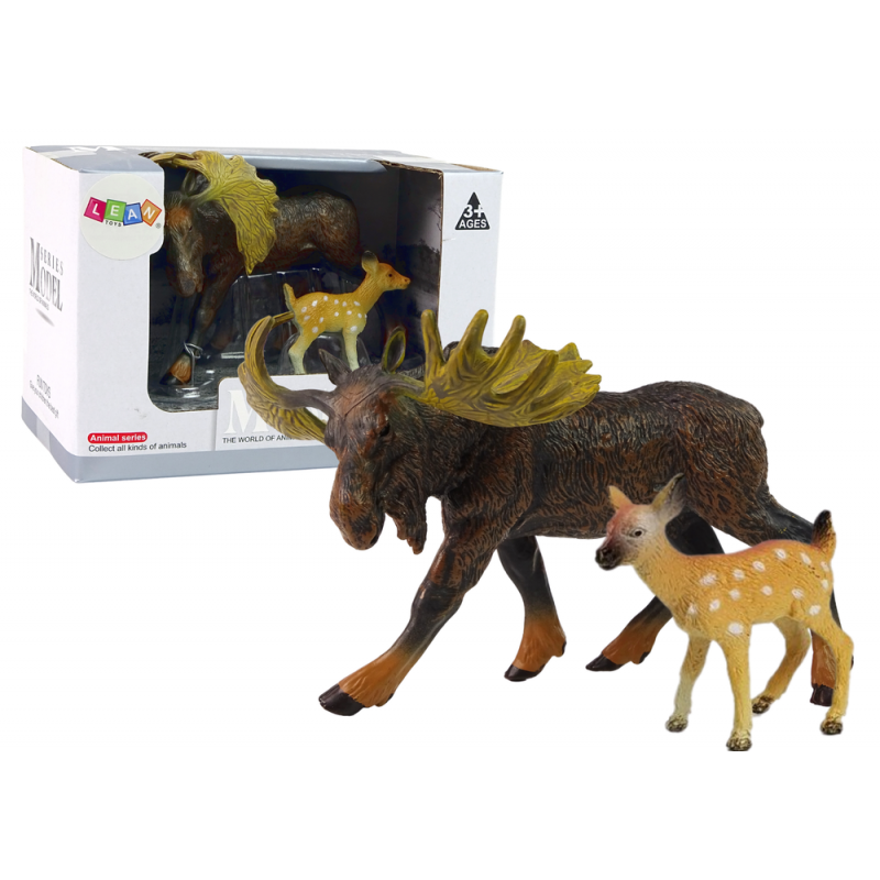 Erdei állatok 2 db jávorszarvas és fiatal szarvas figurából álló készlet Erdei állatok 2 db jávorszarvas és fiatal szarvas figurából álló készlet
