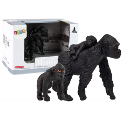 2 db figurából álló készlet Gorilla kölykökkel Animals of the World Series