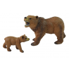 2 db figurás készlet Grizzly medve kölyökkel