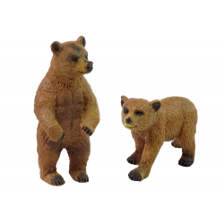 2 db figurás készlet Barnamedve kölyökkel Forest Animals sorozat