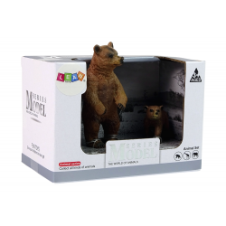 2 db figurás készlet Barnamedve kölyökkel Forest Animals sorozat