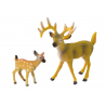 2 db figurát tartalmazó szarvas erdei állatok kölyökkel sorozat
