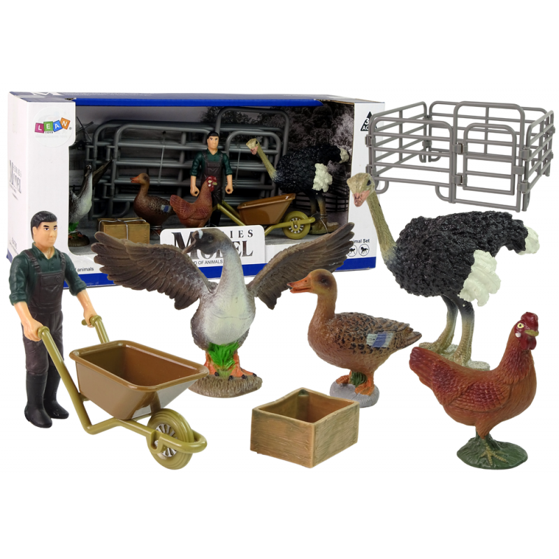 8 részes készlet Farm Animals + Farmer tanyai kiegészítők 8 részes készlet Farm Animals + Farmer tanyai kiegészítők