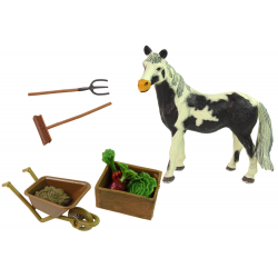 Összeszerelhető farm figurakészlet, fából készült lófarm