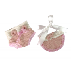 Sweet Baby Doll pulóver sapka rózsaszín 30cm