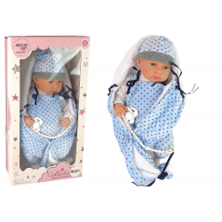 Baby Doll 46 cm kék Dummy Star takaró