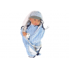 Baby Doll 46 cm kék Dummy Star takaró
