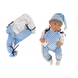 Baby Doll 46 cm kék Dummy Star takaró