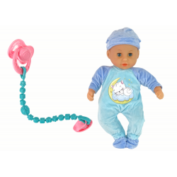 Baby Doll Sound Dummy Bib Blue Cat pizsama