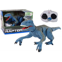Távirányítós Dinosaur Velociraptor hang üvöltő kék