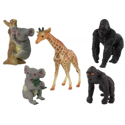 Állítsa be a figurák Afrika vadon élő állatok koala gorilla láma zsiráf