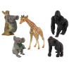 Állítsa be a figurák Afrika vadon élő állatok koala gorilla láma zsiráf