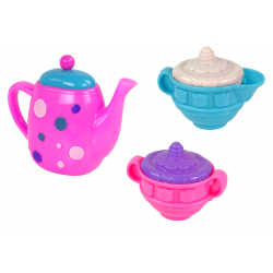 Teáskészlet Csésze Tányér Evőeszköz Tál Lila